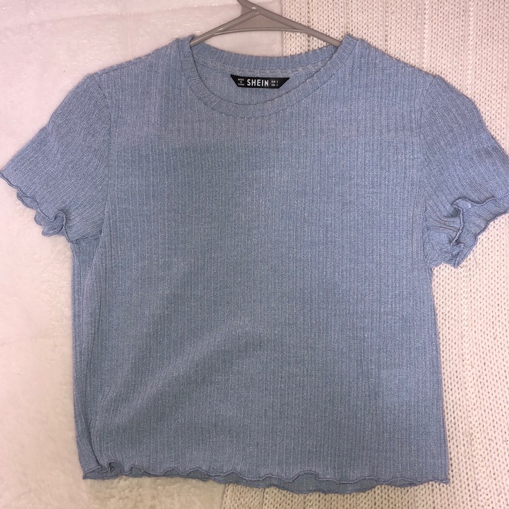 Shein Lettuce Trim Crop Top